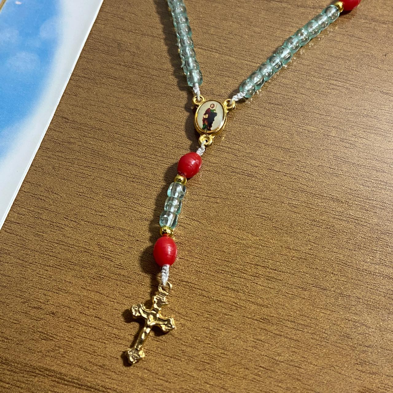 TERÇO MIÇANGA SÃO JUDAS TADEU 4MM (1UNIDADE)