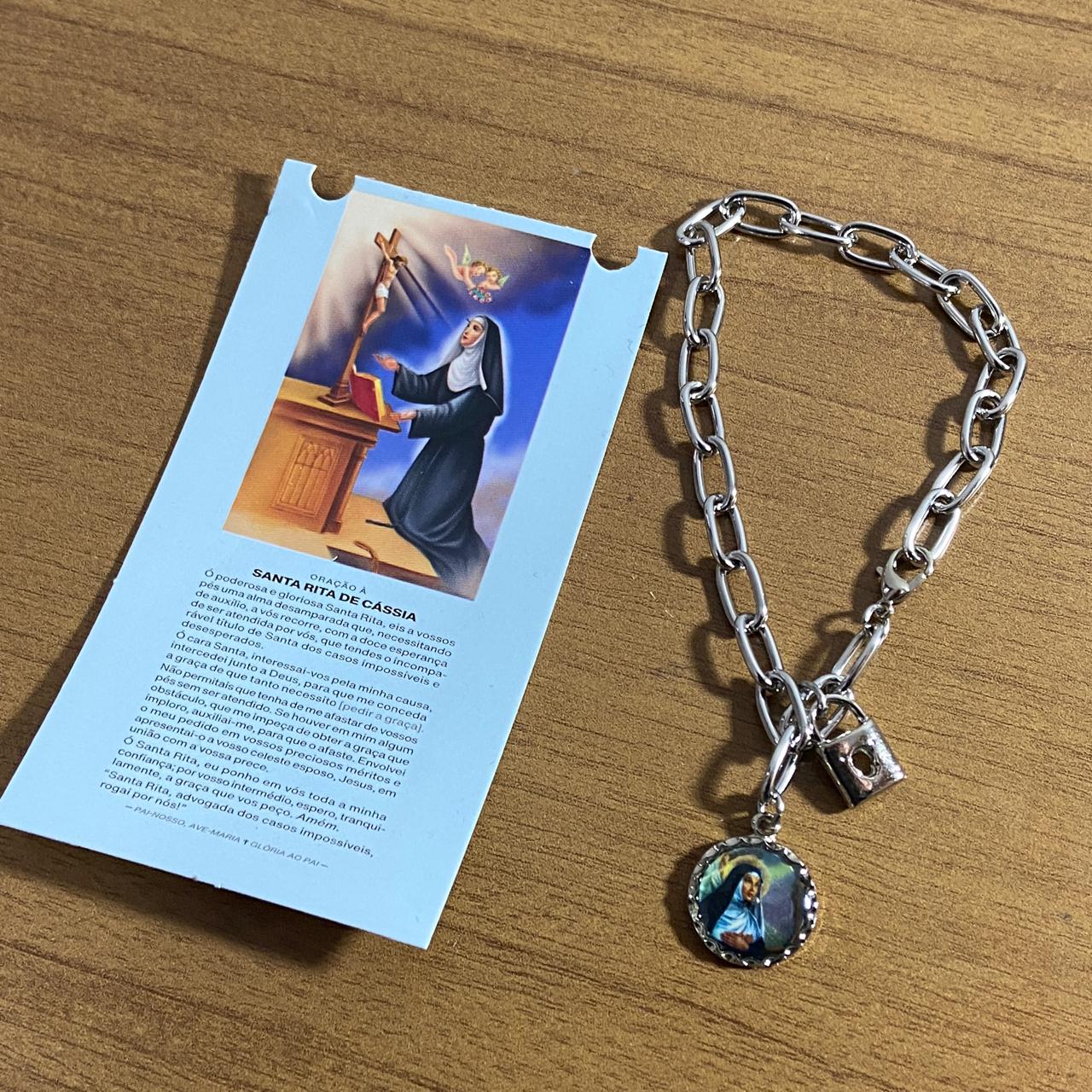 PULSEIRA CADEADO SANTA RITA DE CÁSSIA (3 UNIDADES)