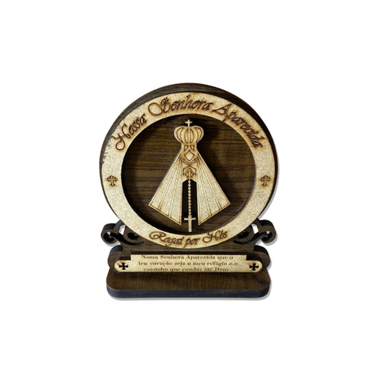 TOTEM MDF TABACO NOSSA SENHORA APARECIDA (1 UNIDADE)