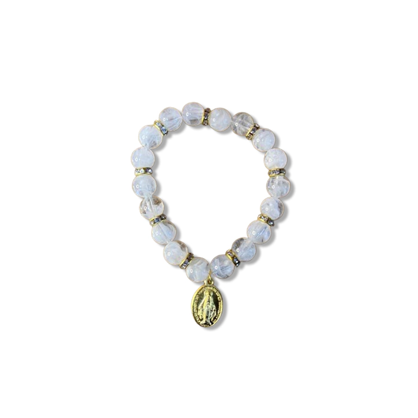 PULSEIRA PÉROLA NOSSA SENHORA DAS GRAÇAS 08MM MOD-1 (03 UNIDADES)