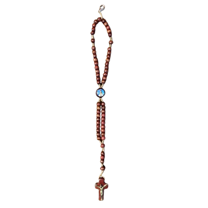 TERÇO PULSEIRA MADEIRA NOSSA SENHORA DE FÁTIMA MOD2 (12 UNIDADES)