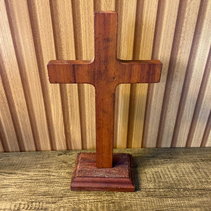 CRUCIFIXO MADEIRA DE MESA RISCADO 20,5CM (1 UNIDADE)