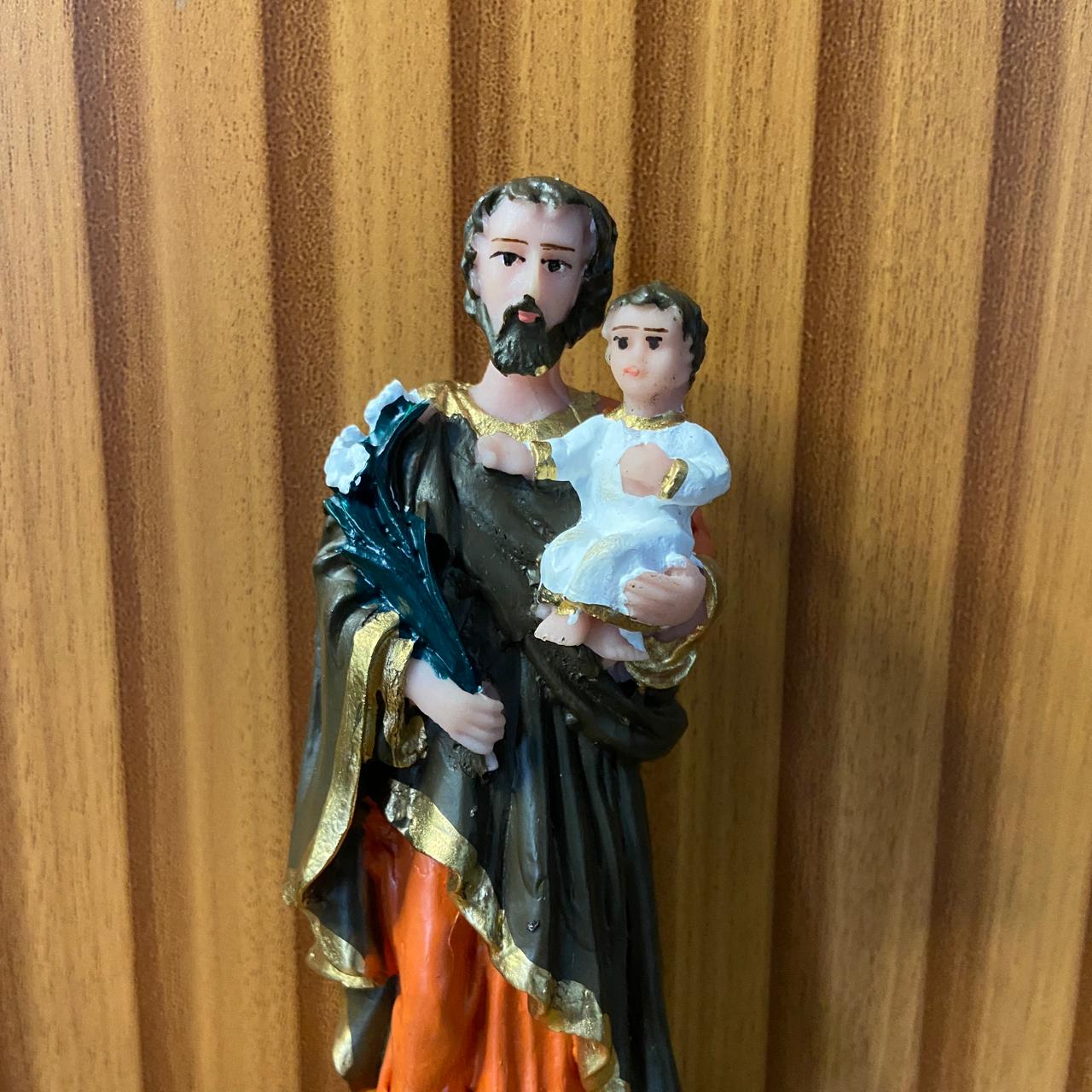 IMAGEM DE RESINA NACIONAL SÃO JOSÉ 15CM (1 UNIDADE)