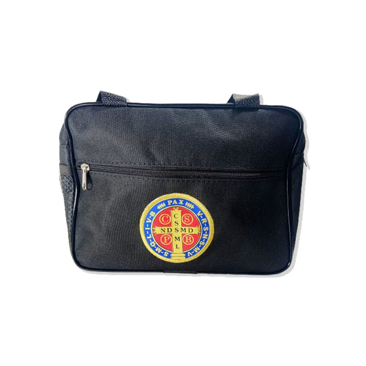 BOLSA PORTA BIBLIA MEDALHA SÃO BENTO 20X25 (1 UNIDADE)