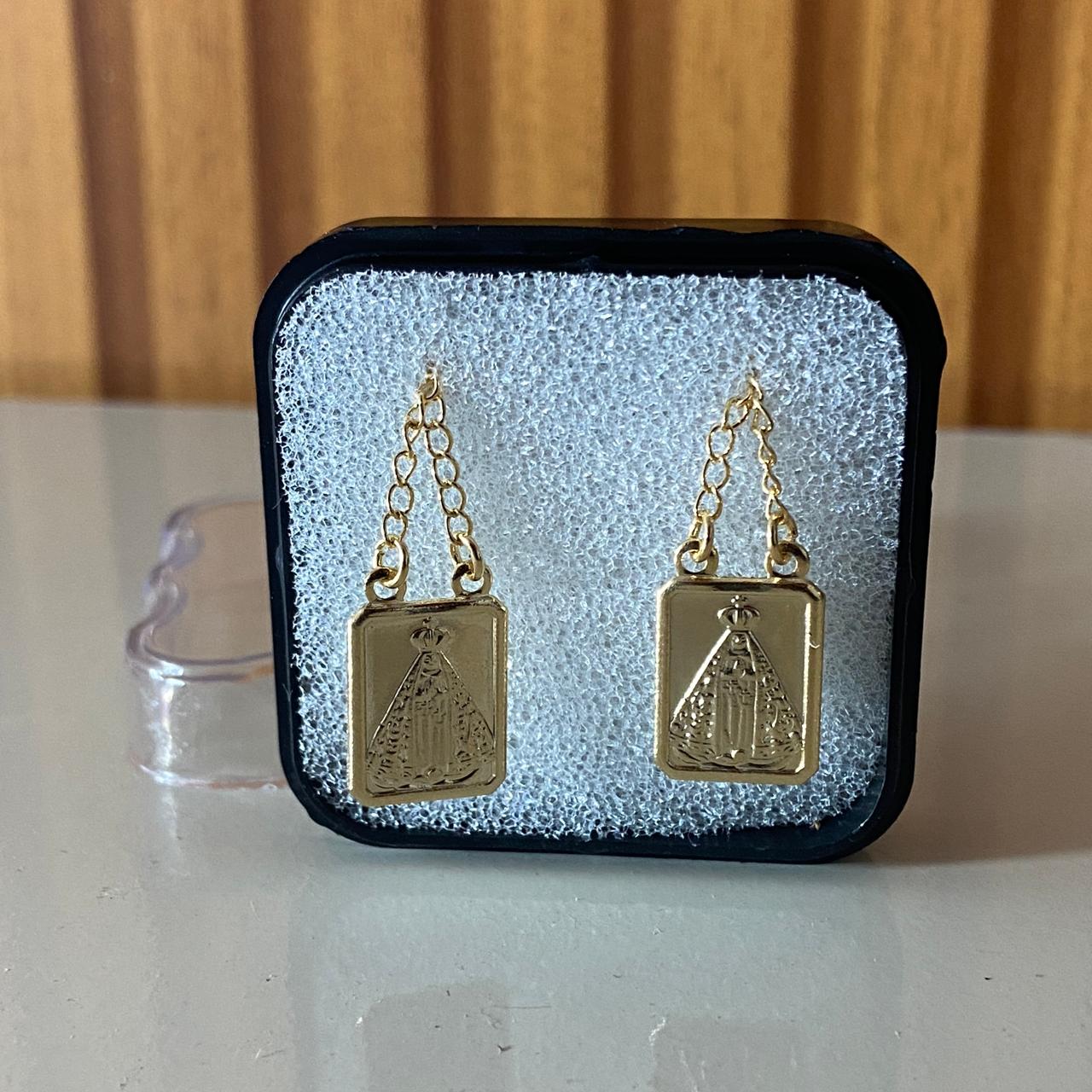 ESCAPULÁRIO DOURADO NOSSA SENHORA APARECIDA  (3 UNIDADES)