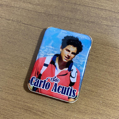 IMÃ MDF QUADRADO RESINADO SÃO CARLO ACUTIS (3 UNIDADES)