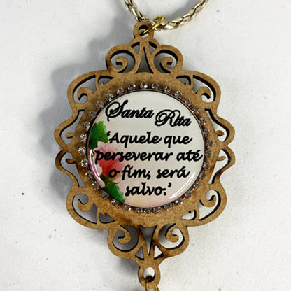 ADORNO DE CARRO SANTA RITA DE CÁSSIA (3 UNIDADES)