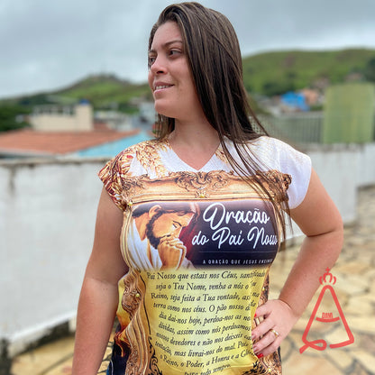CAMISETA RELIGIOSA ORAÇÃO DO PAI NOSSO TAMANHO:GG (1 UNIDADE)