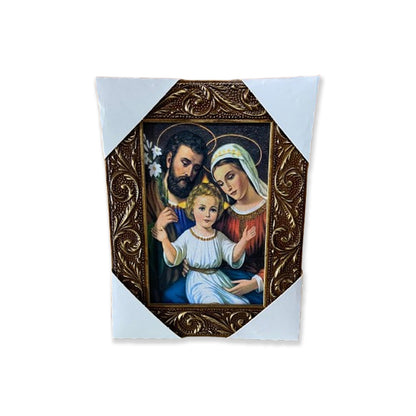 QUADRO COM MOLDURA RESINADO SAGRADA FAMÍLIA 20,5X15,5 (1 UNIDADE)
