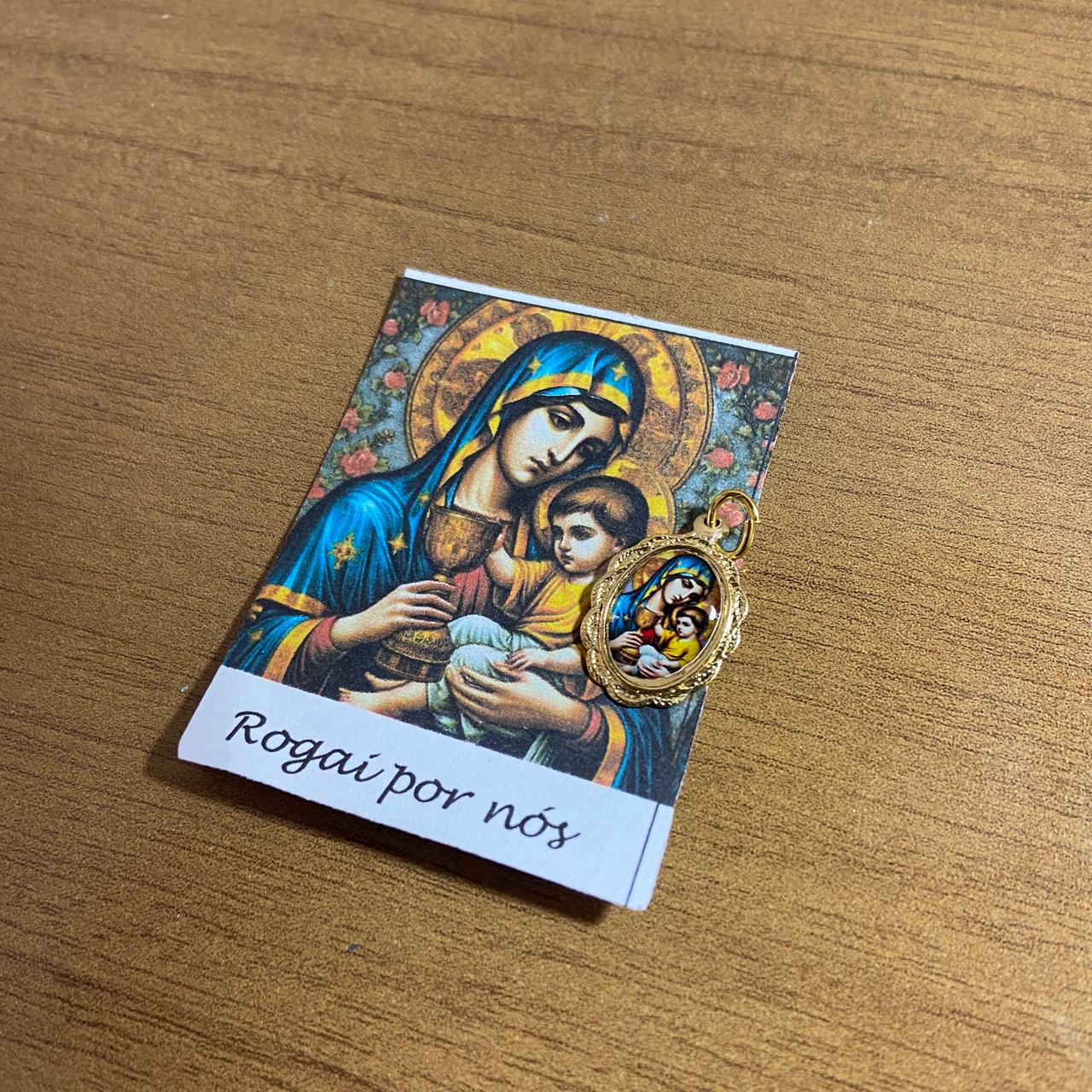 MEDALHA ALUMINIO NOSSA SENHORA DA SAÚDE (36 UNIDADES)