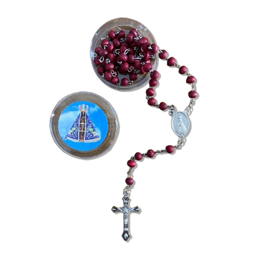 TERÇO PERFUMADO NOSSA SENHORA APARECIDA 6MM MOD2 (12 UNIDADES)