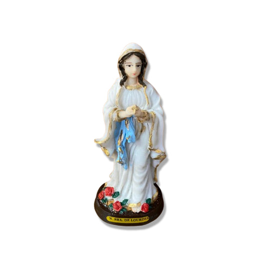 IMAGEM DE RESINA NACIONAL NOSSA SENHORA DE LOURDES 14CM (1 UNIDADE)