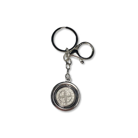 CHAVEIRO METAL GIRATÓRIO MEDALHA SÃO BENTO ( 6UNIDADES)