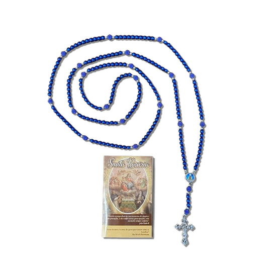 ROSÁRIO PÉROLA AZUL NOSSA SENHORA APARECIDA 8MM (1 UNIDADE)