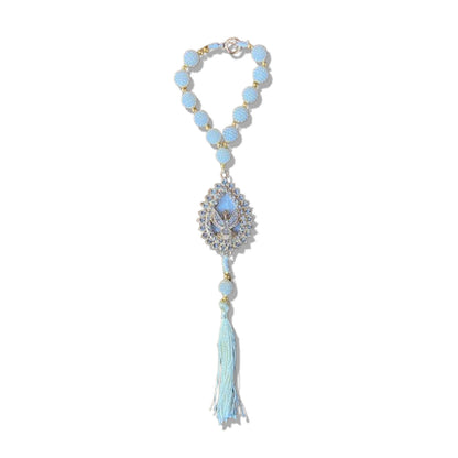 DEZENA PARA CARRO DIVINO ESPÍRITO SANTO AMORA BRANCA MOD1 10MM (3 UNIDADES)