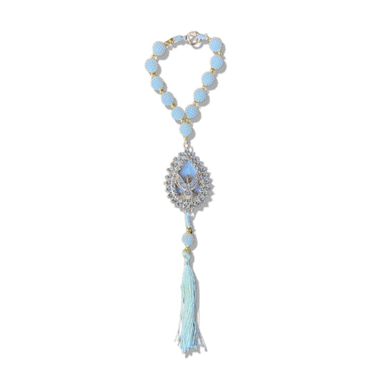 DEZENA PARA CARRO DIVINO ESPÍRITO SANTO AMORA BRANCA MOD1 10MM (3 UNIDADES)