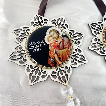ESCAPULÁRIO DE PORTA ESTRELA BRANCA SÃO JOSÉ (1 UNIDADE)