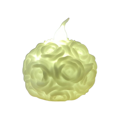 VELA ELETRÔNICA DECORADA  - ROSAS 6,3CM ( 1 UNIDADES)