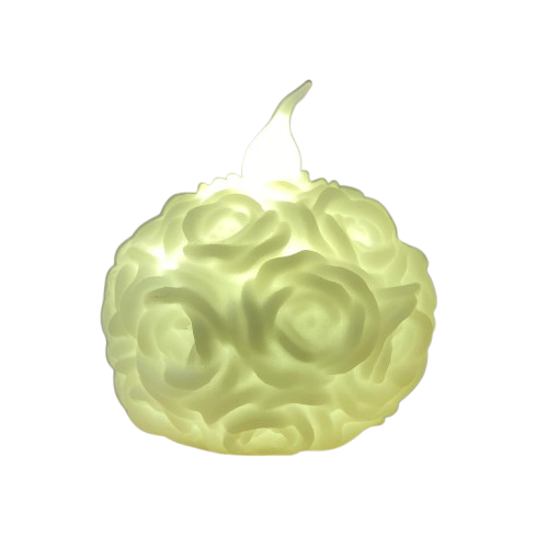 VELA ELETRÔNICA DECORADA  - ROSAS 6,3CM ( 1 UNIDADES)
