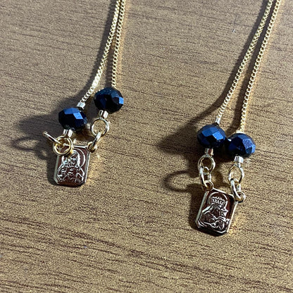PULSEIRA ESCAPULARIO CRISTAL AZUL PETRÓLEO MOD2 (3 UNIDADES)