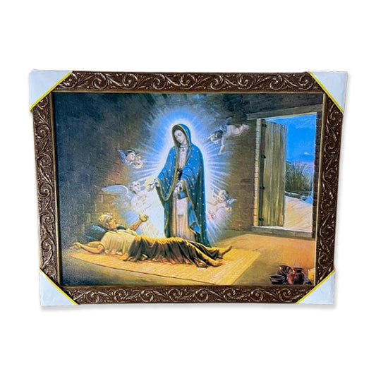 QUADRO COM MOLDURA RESINADO NOSSA SENHORA DE GUADALUPE 34CMX44CM (1 UNIDADE)
