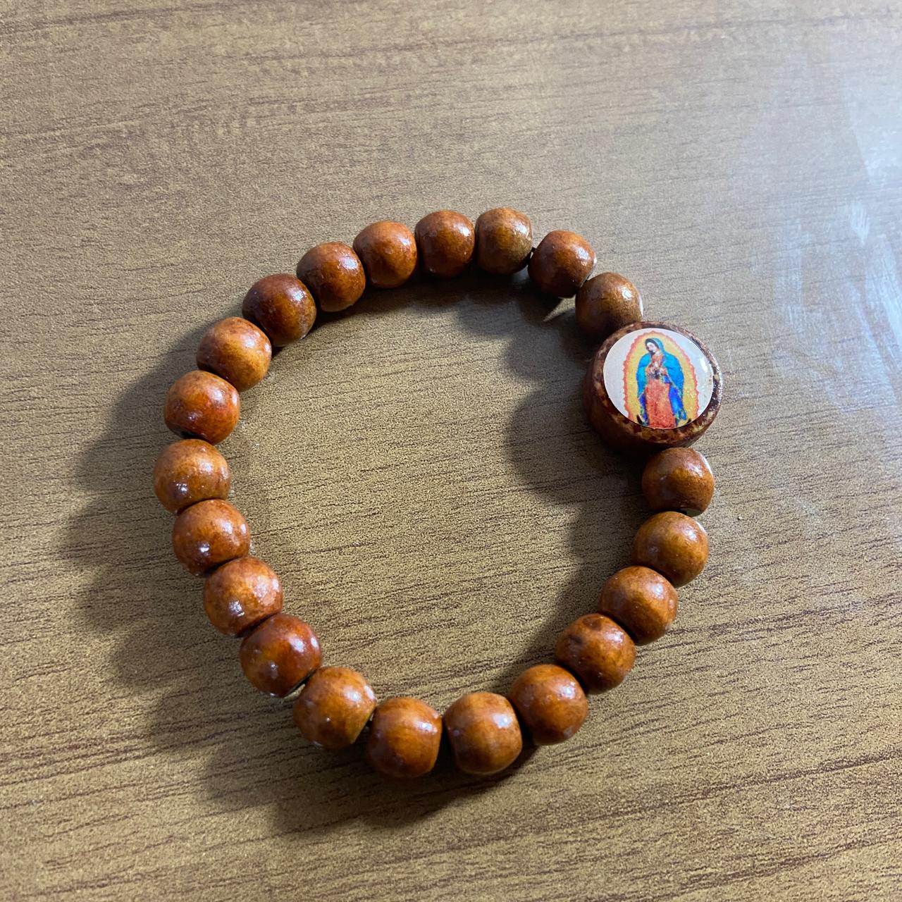 PULSEIRA DE MADEIRA NOSSA SENHORA DE GUADALUPE (12 UNIDADES)
