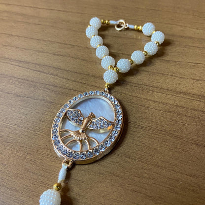 DEZENA PARA CARRO DIVINO ESPÍRITO SANTO AMORA BRANCA MOD3 10MM (3 UNIDADES)