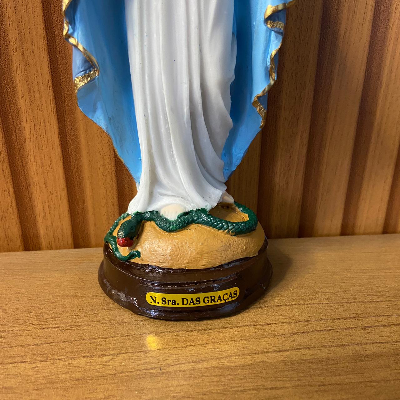 IMAGEM DE RESINA NACIONAL NOSSA SENHORA DAS GRAÇAS 20CM (1 UNIDADE)