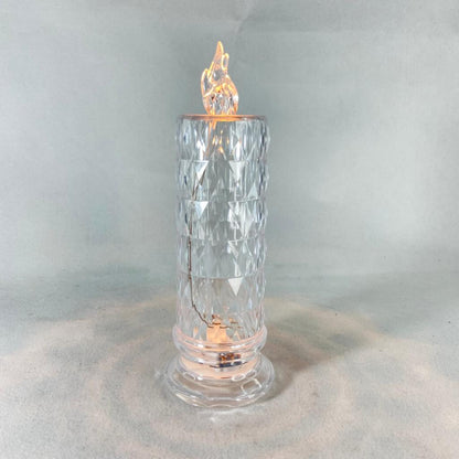 VELA ELETRÔNICA TRANSPARENTE  20CM (1 UNIDADE)