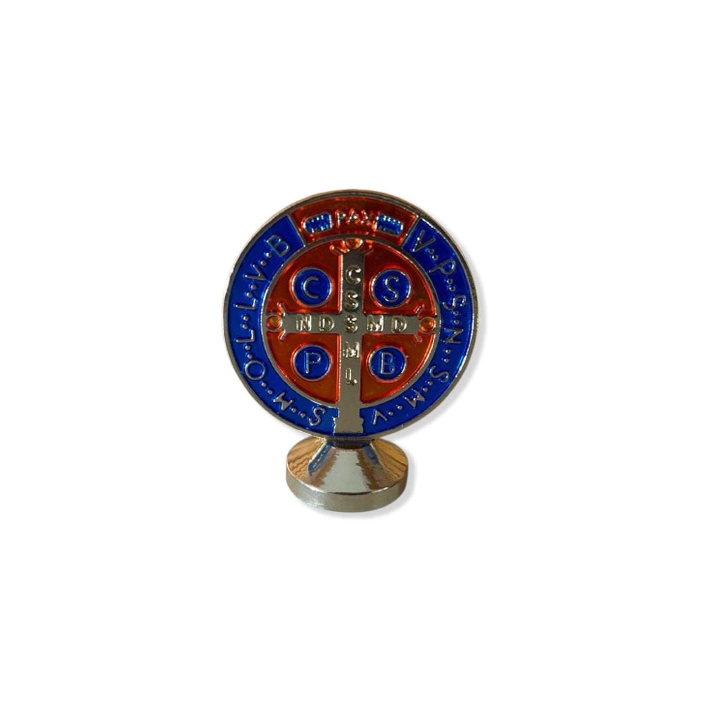 MEDALHÃO SÃO BENTO PARA CARRO DOURADO MOD2 (6 UNIDADES)