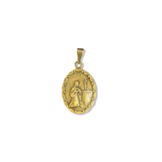 MEDALHA ITALIANA OURO VELHO SANTA RITA (6 UNIDADES)