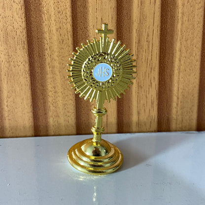 OSTENSÓRIO DOURADO 06CM PARA CARRO  (6 UNIDADES)