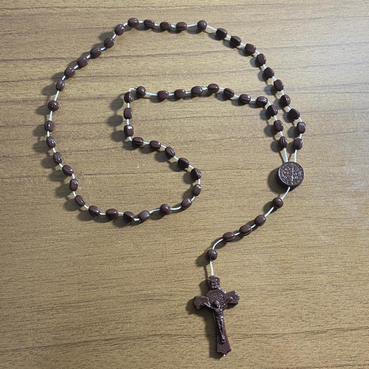 TERÇO ACRÍLICO G MARROM FOSCO 6MM (12 UNIDADES)