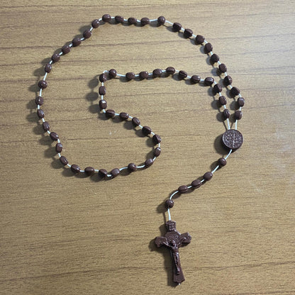 TERÇO ACRÍLICO G MARROM FOSCO 6MM (12 UNIDADES)