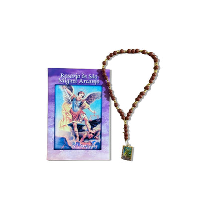 ROSÁRIO DE PÉROLA SÃO MIGUEL ARCANJO MARROM (1 UNIDADE)