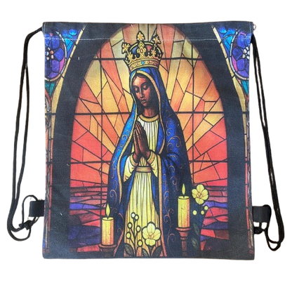 MOCHILA SACO NOSSA SENHORA APARECIDA 39,5x35,5CM  - MOD4 (1 UNIDADE)