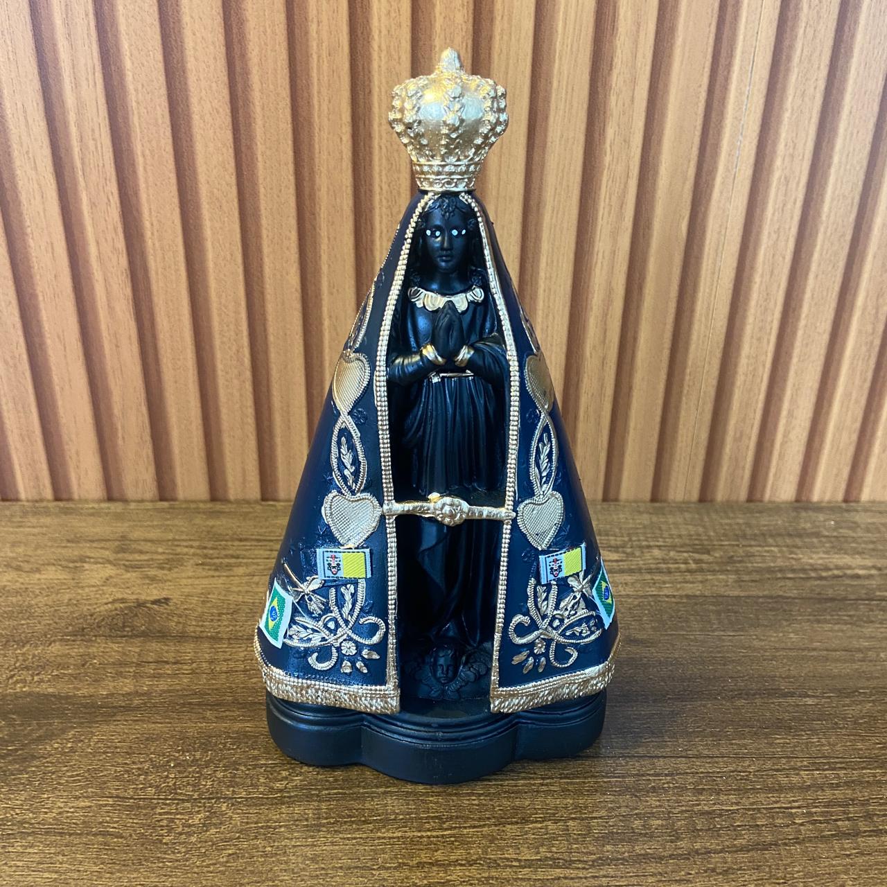 IMAGEM DE GESSO NOSSA SENHORA APARECIDA PINTADA 20,5CM  (1 UNIDADE)