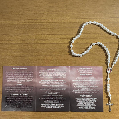 TERÇO PÉROLA PAPA JOÃO PAULO II 8MM (1 UNIDADE)