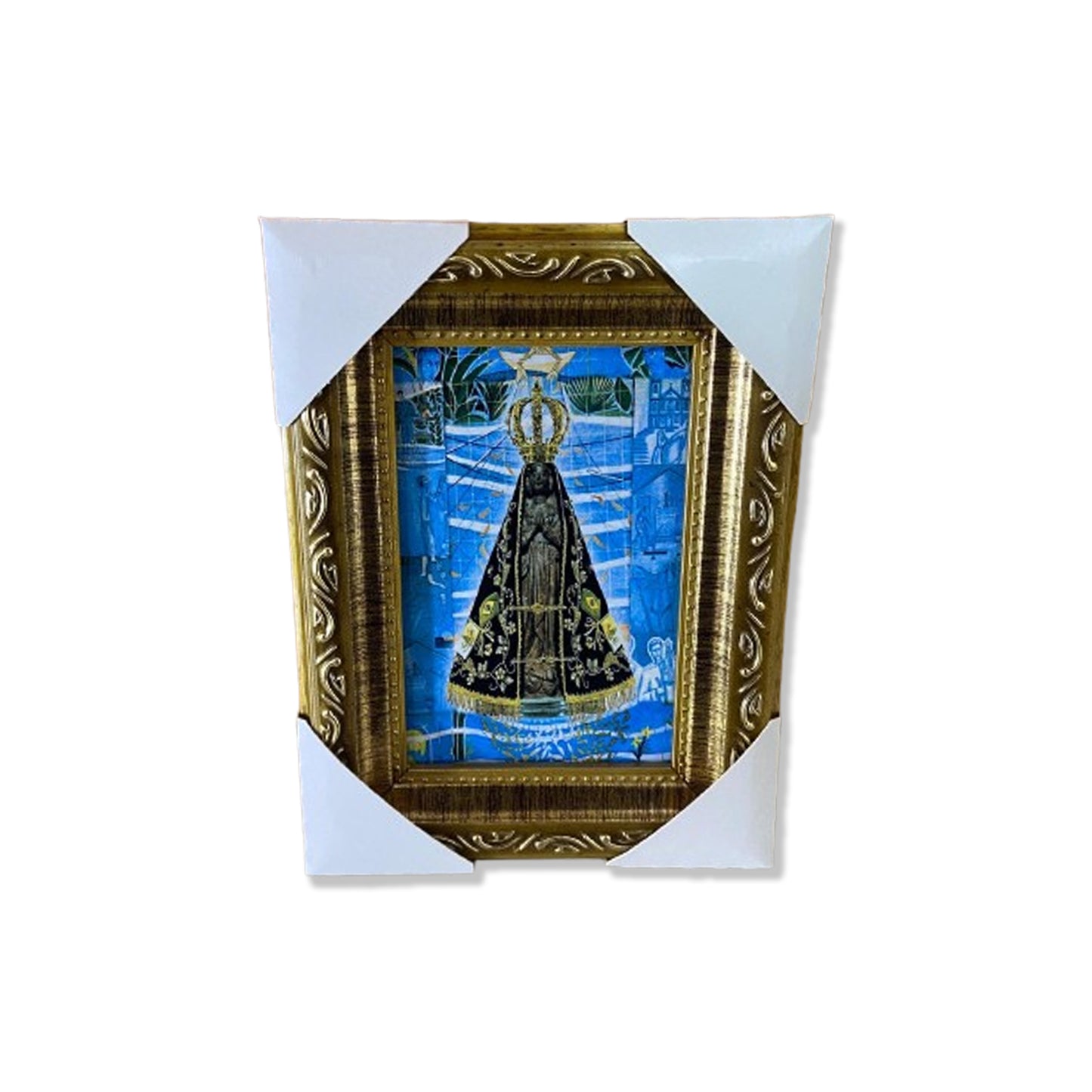 QUADRO COM MOLDURA RESINADO NOSSA SENHORA APARECIDA 20,5X15,5 (1 UNIDADE)