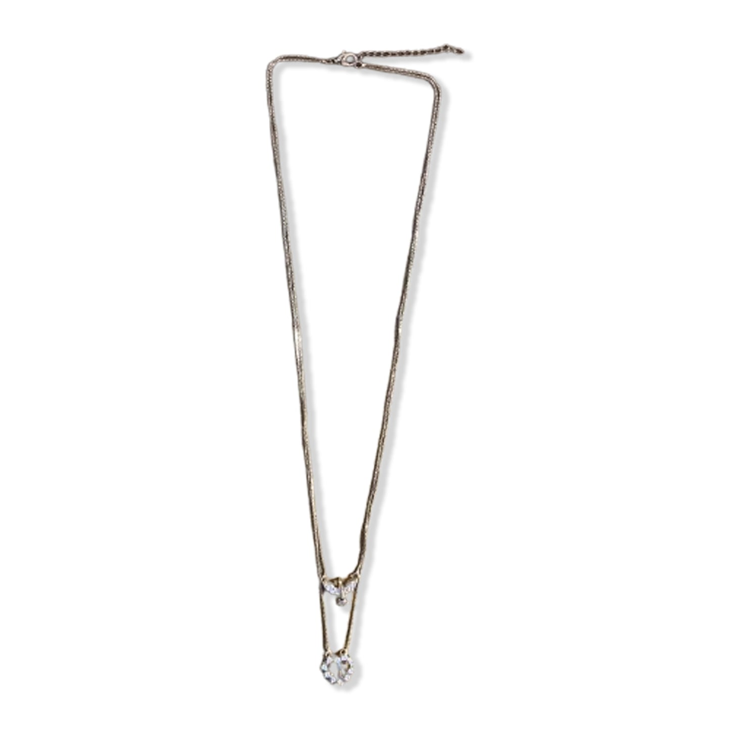 CONJUNTO COLARES DOURADOS DIVINO ESPÍRITO SANTO E CRUZ COM STRASS   (1 UNIDADE)