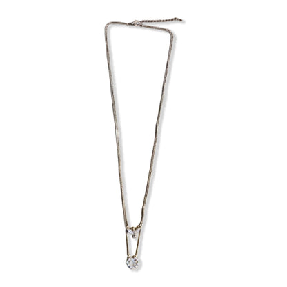 CONJUNTO COLARES DOURADOS DIVINO ESPÍRITO SANTO E CRUZ COM STRASS   (1 UNIDADE)