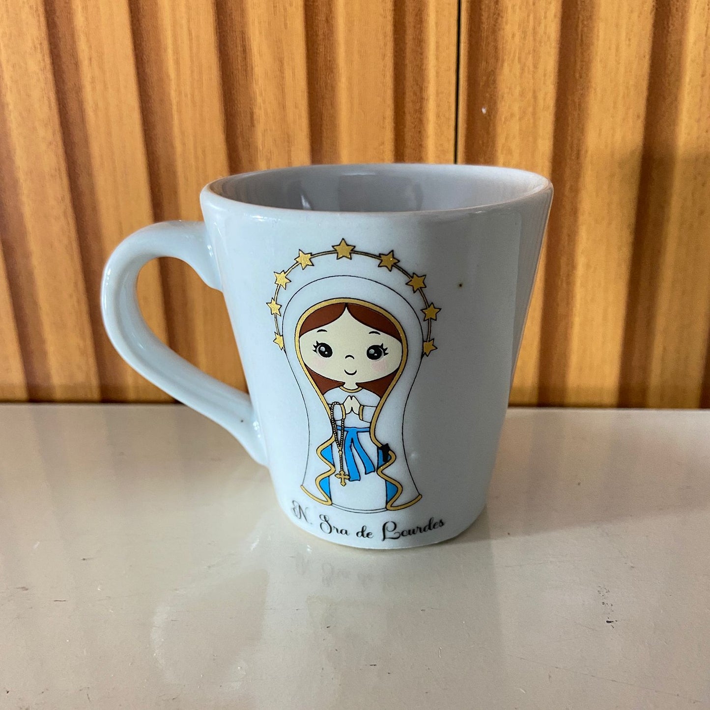 XÍCARA BRANCA NOSSA SENHORA DE LOURDES (1 UNIDADE)
