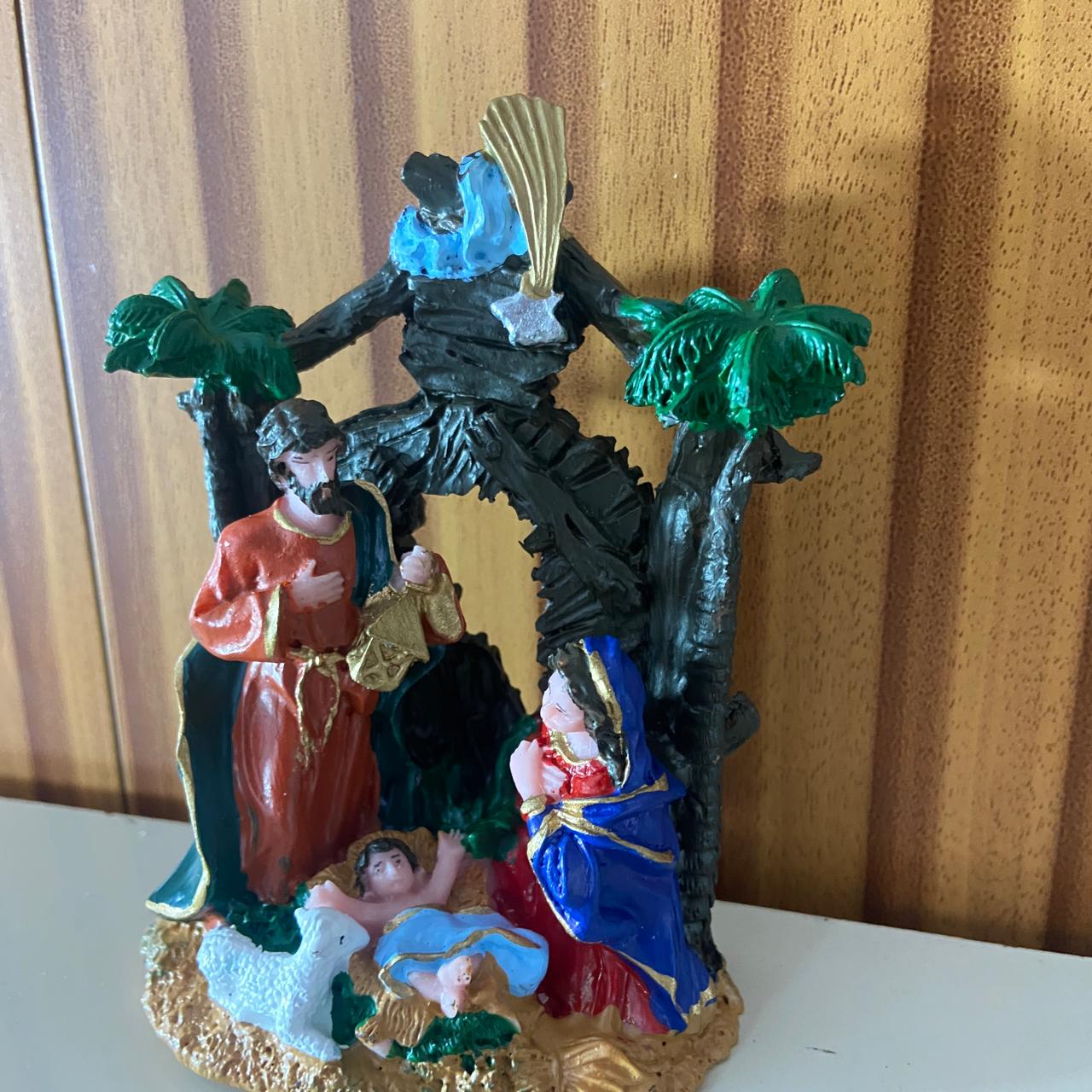 IMAGEM DE RESINA NACIONAL PRESÉPIO ÚNICO CABANA 11CM (1 UNIDADE)