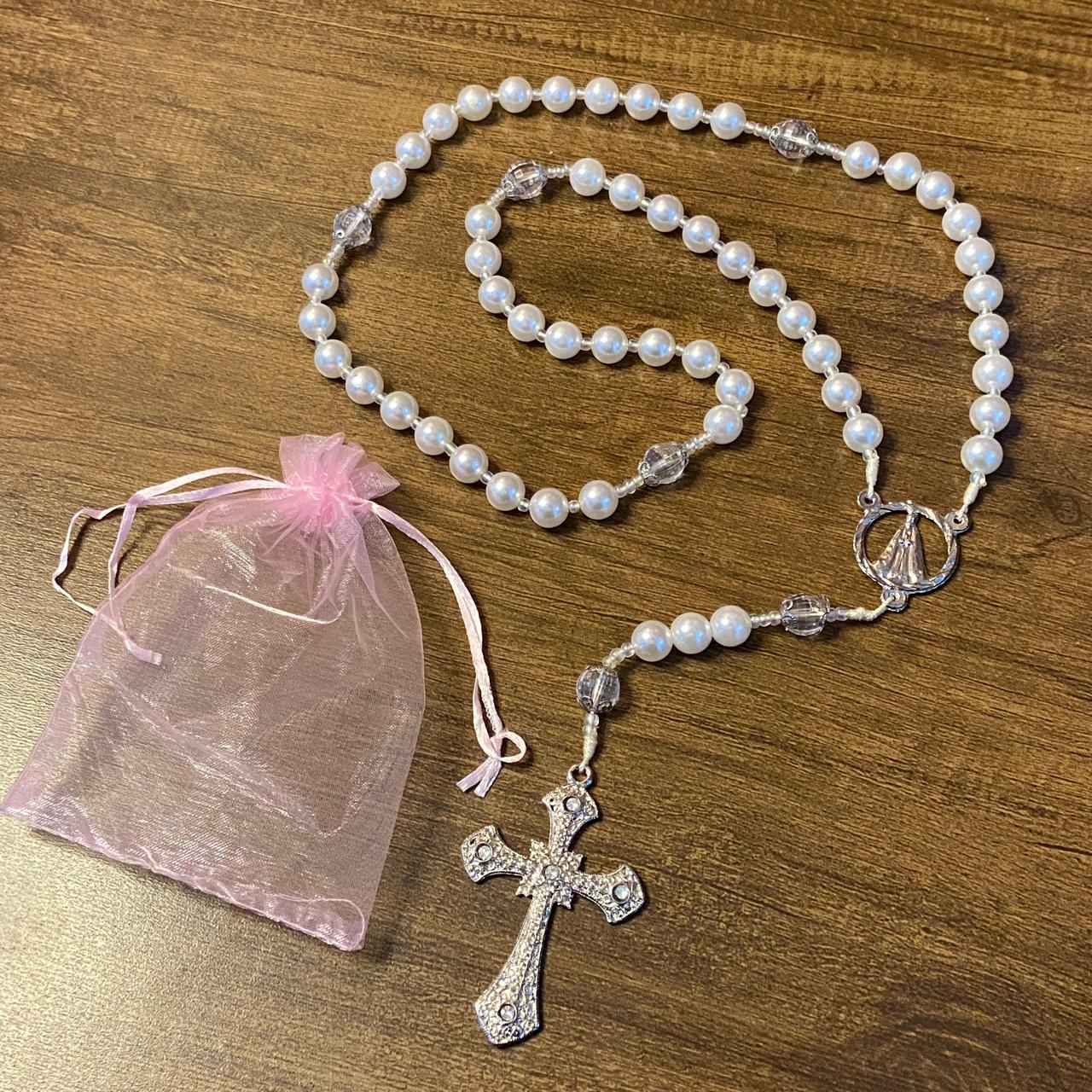 TERÇO DE NOIVA PÉROLA NOSSA SENHORA APARECIDA MOD1 12MM (1 UNIDADE)