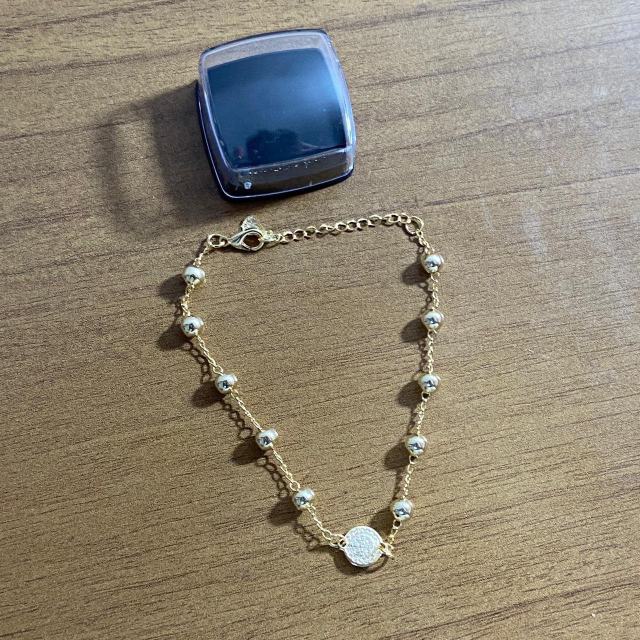 PULSEIRA DOURADA MEDALHA SÃO BENTO MOD2 (6 UNIDADES)