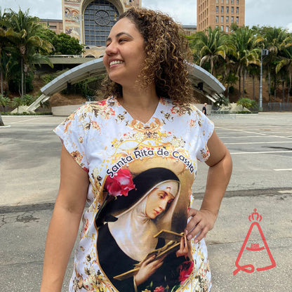 CAMISETA RELIGIOSA SANTA RITA DE CÁSSIA TAMANHO:GG (1 UNIDADE)