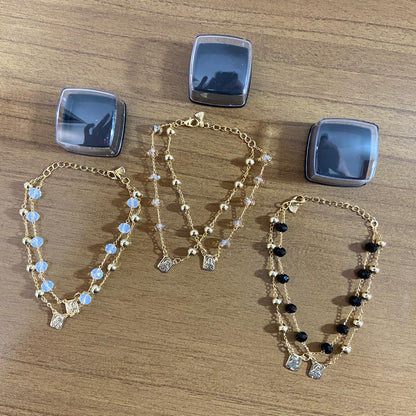 PULSEIRA ESCAPULÁRIO CRISTAL CORES SORTIDAS ( 3 UNIDADES)