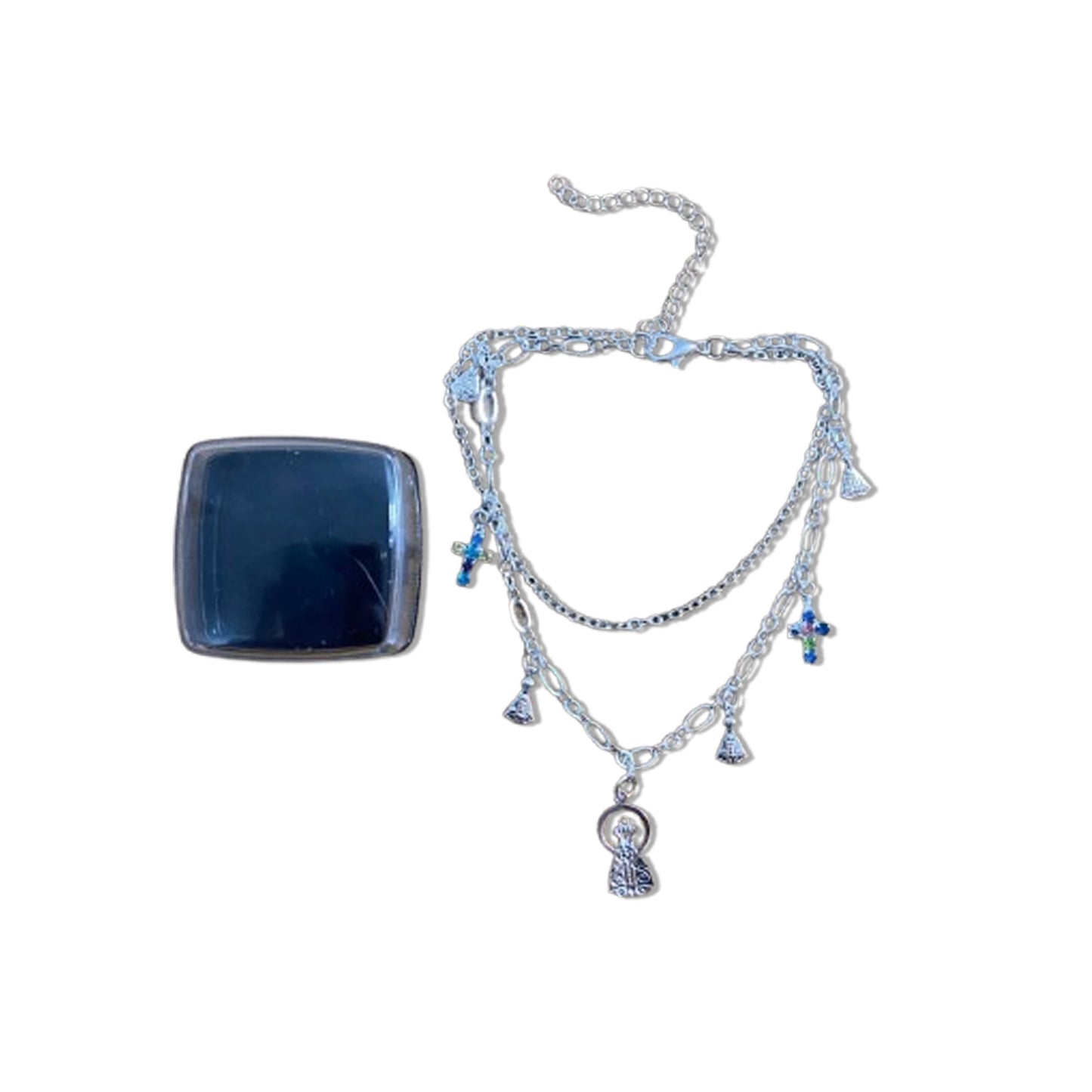 PULSEIRA PRATEADA NOSSA SENHORA APARECIDA MOD3 (3 UNIDADES)