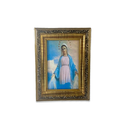 QUADRO COM MOLDURA RESINADO RAINHA DA PAZ  20,5X15,5 (1 UNIDADE)