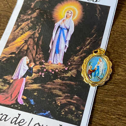 MEDALHA ALUMINIO NOSSA SENHORA DE LOURDES (36 UNIDADES)